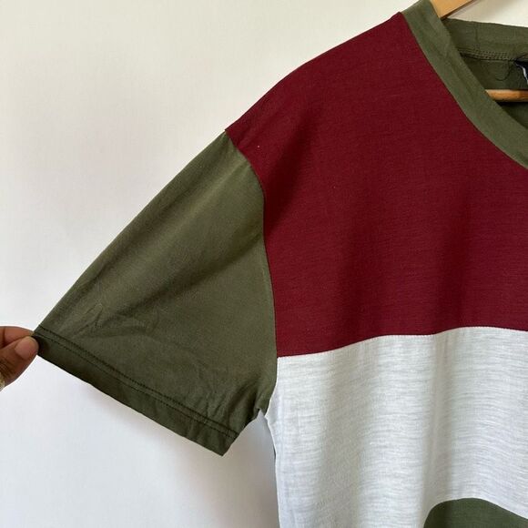 Revival Outfitters Color Block Short Sleeve Blouse Sz XL #H1032 - Picture 9 of 12